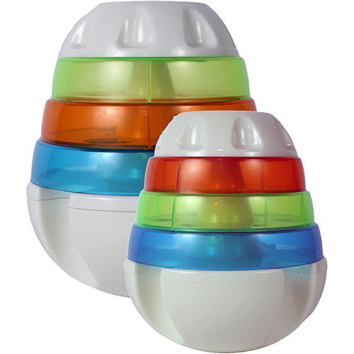 A dog and puppy treat dispensing toy