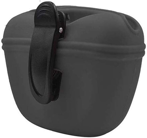 A dog and puppy training treat pouch