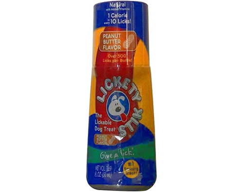 A plastic bottle of dog nutrition treat